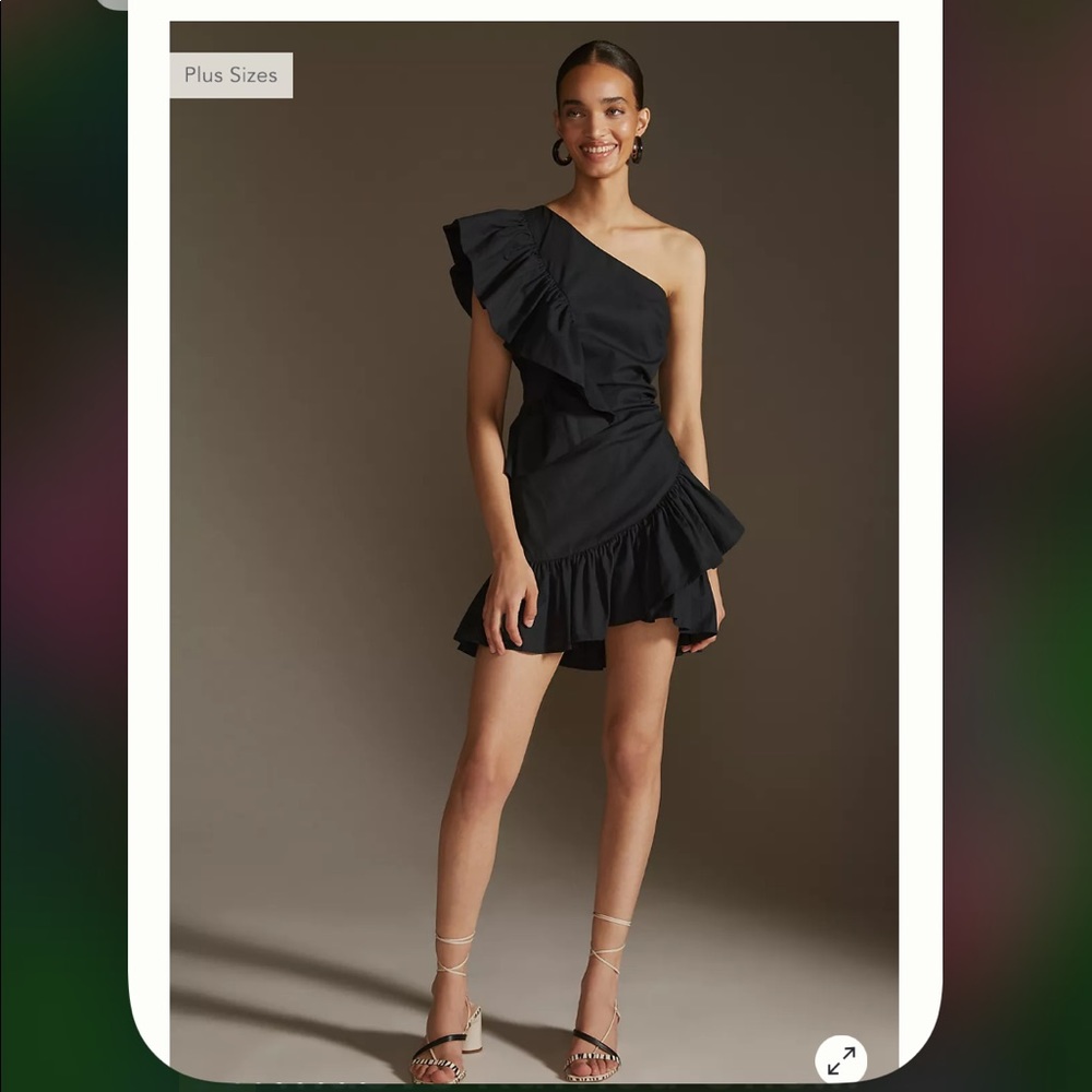 Maeve Ruffled One-Shoulder Mini Dress